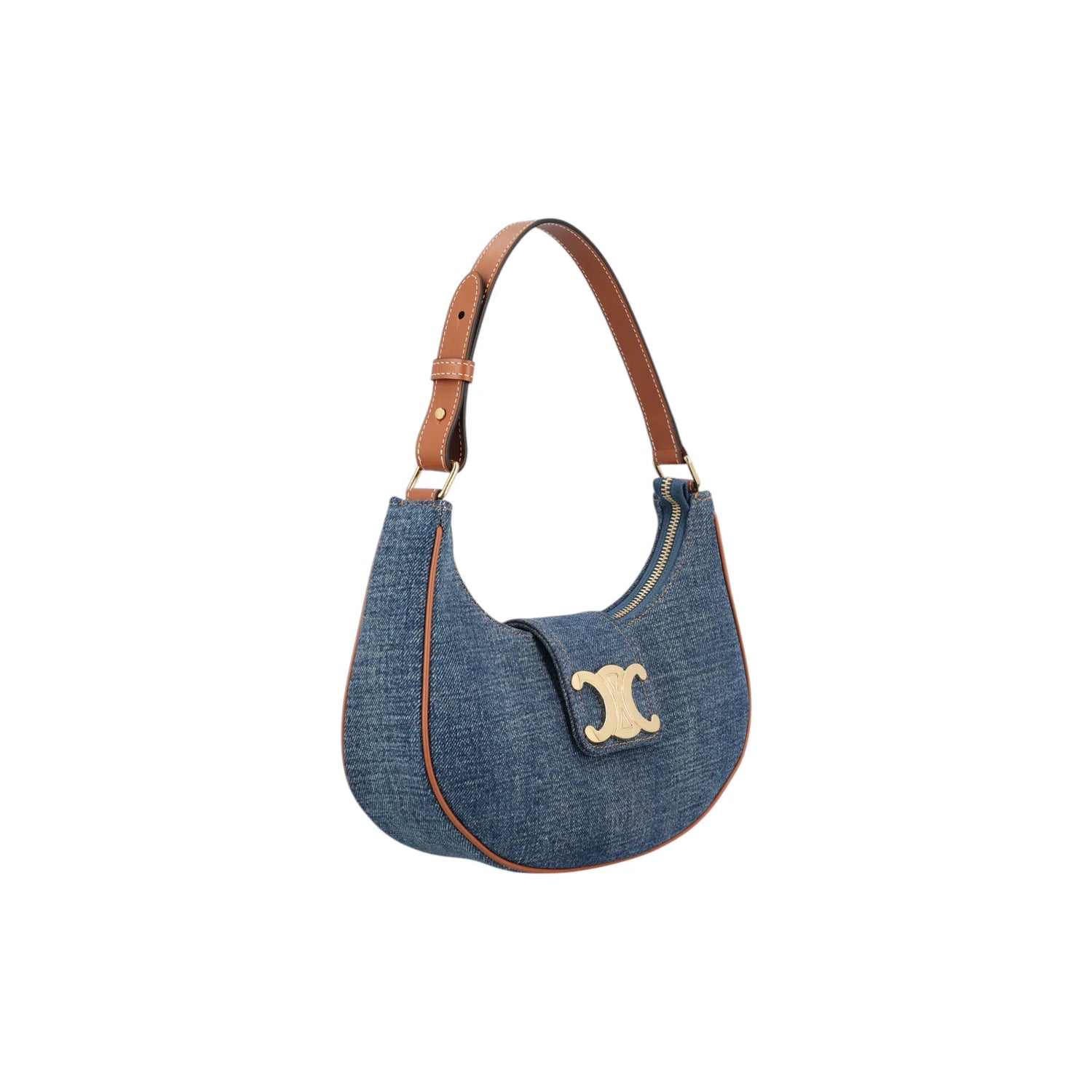 Ava Medium Denim Shoulder Bag