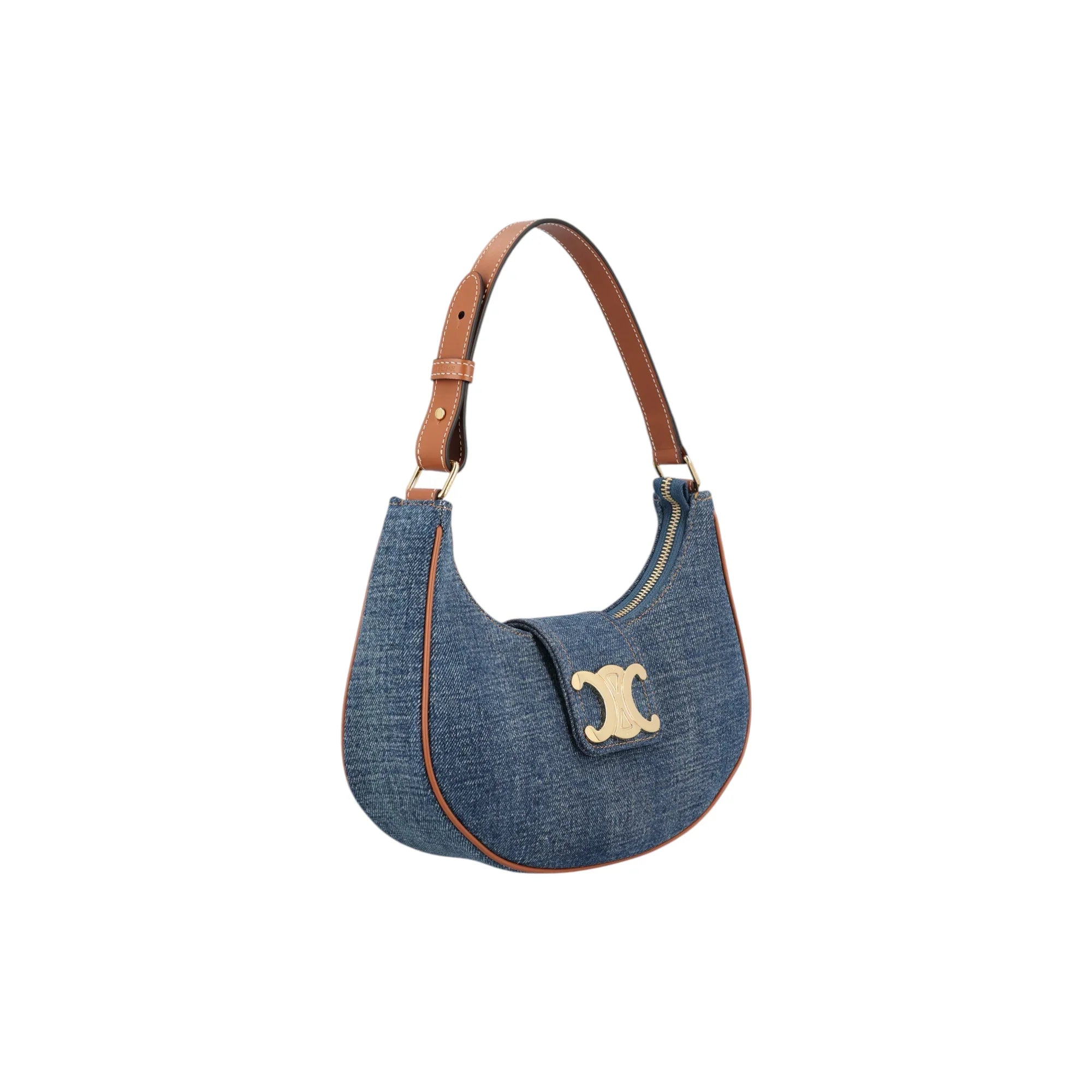 Ava Medium Denim Shoulder Bag