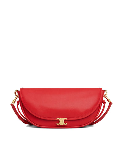 Soft Triomphe Little Halfmoon Shiny Lambskin Bag
