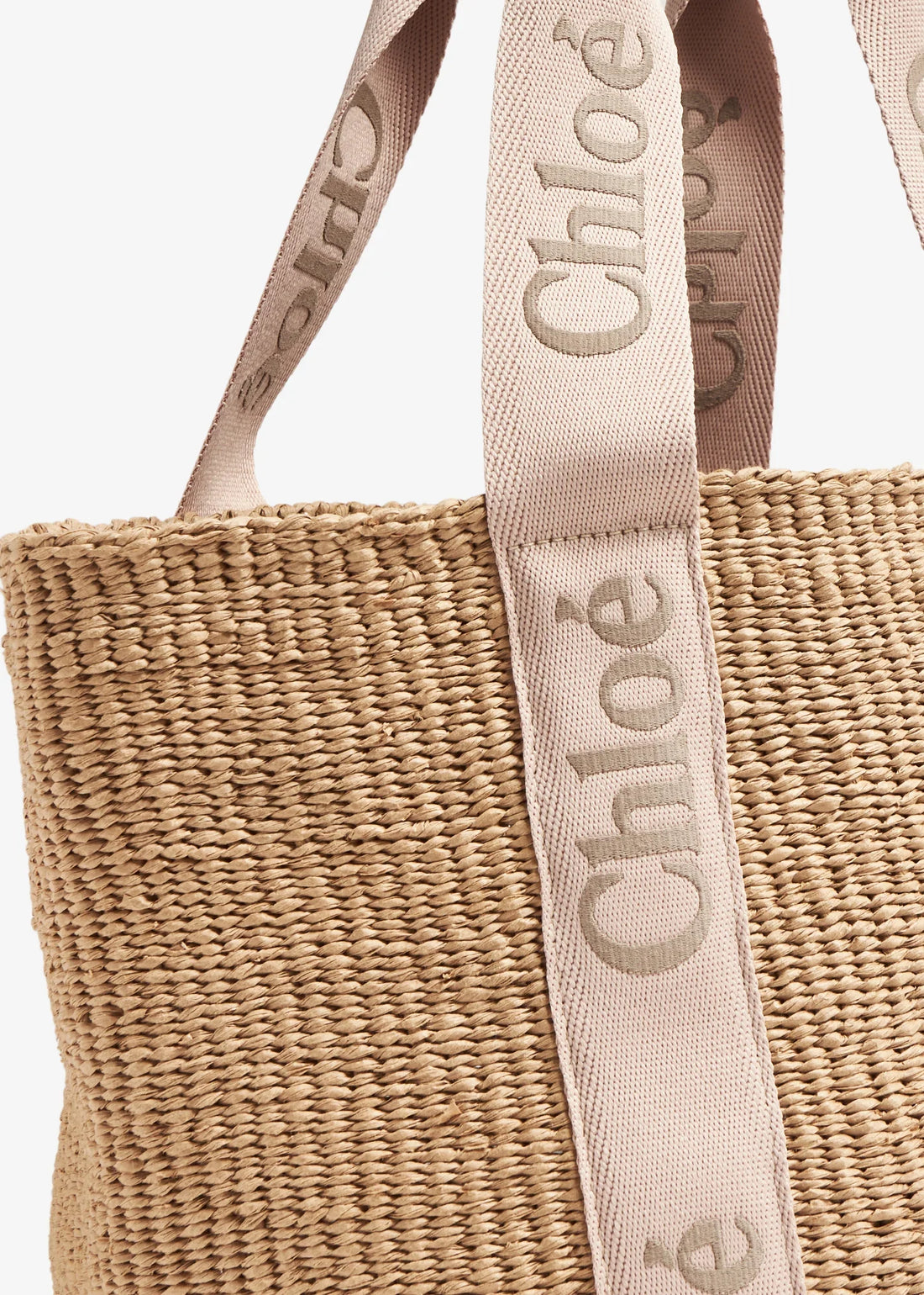 Woody Large Raffia Basket Tote