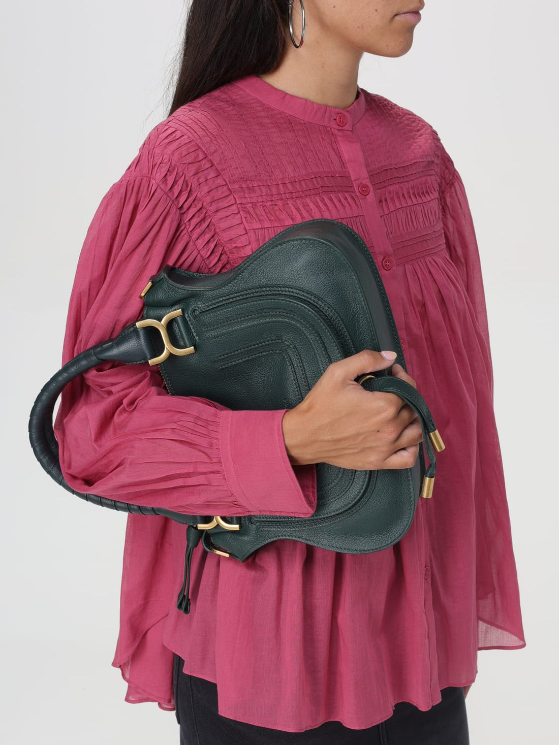 chloé marciè grained leather bag