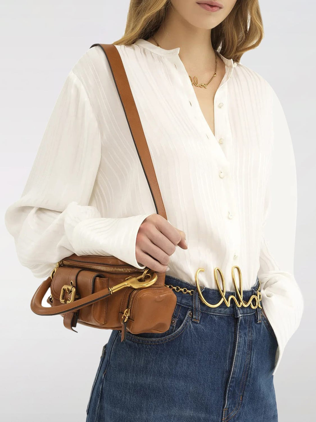 chloé polished leather handbag