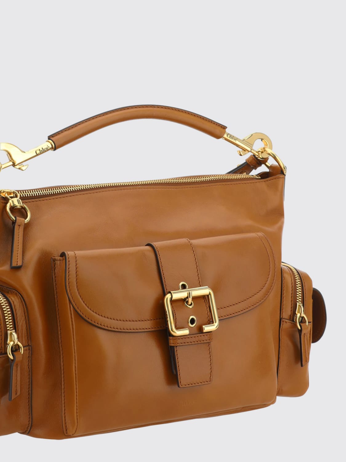chloé leather camera bag