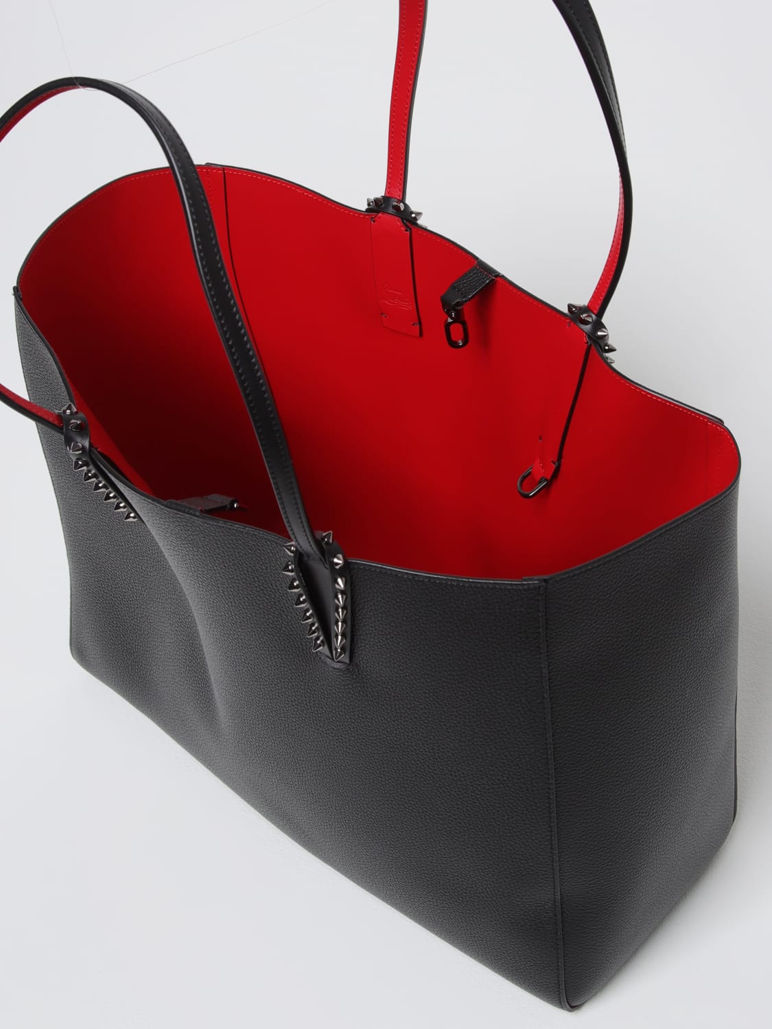 large cabata leather tote bag