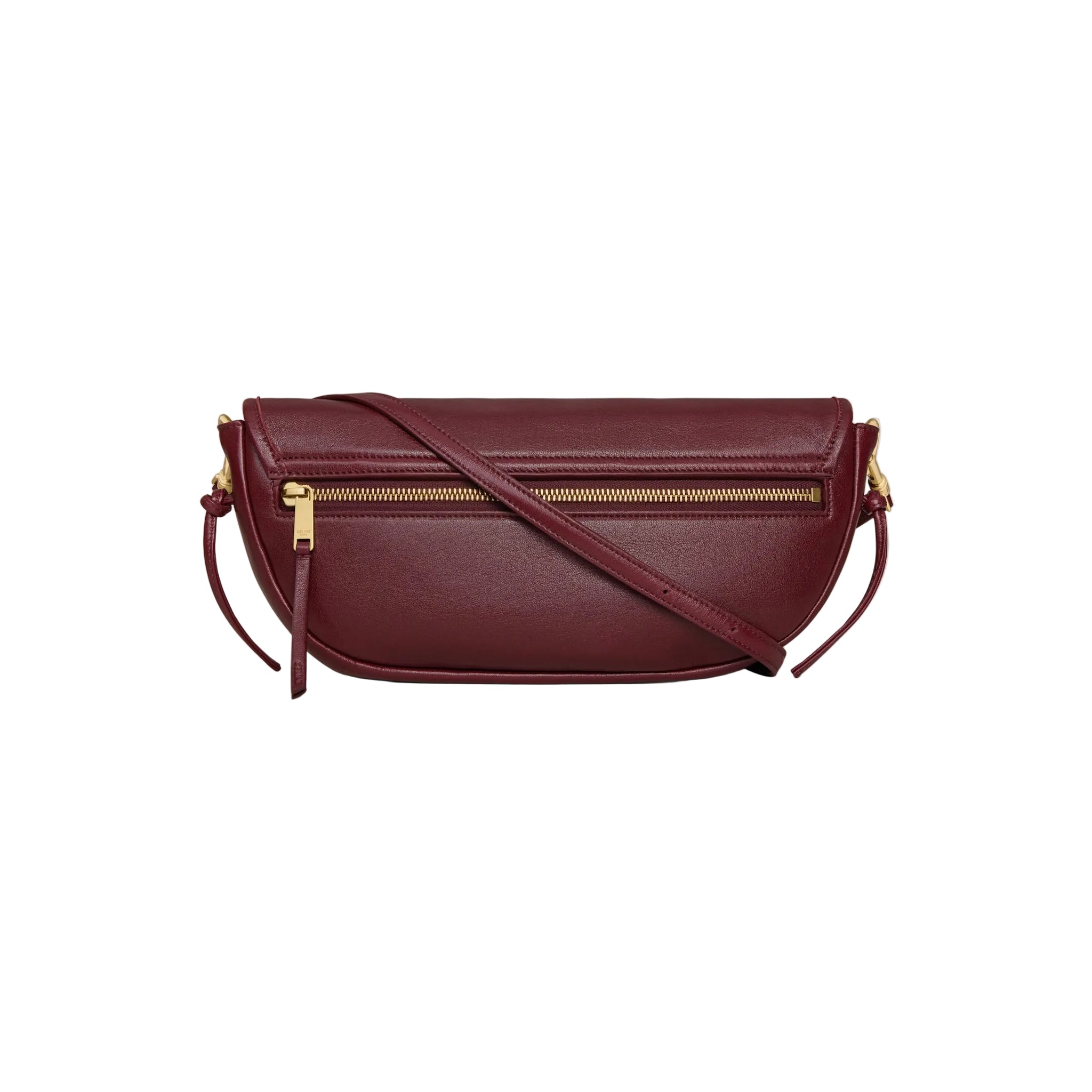 Soft Triomphe Little Halfmoon Shiny Lambskin Bag