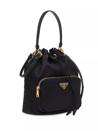 prada duet re-nylon bucket bag