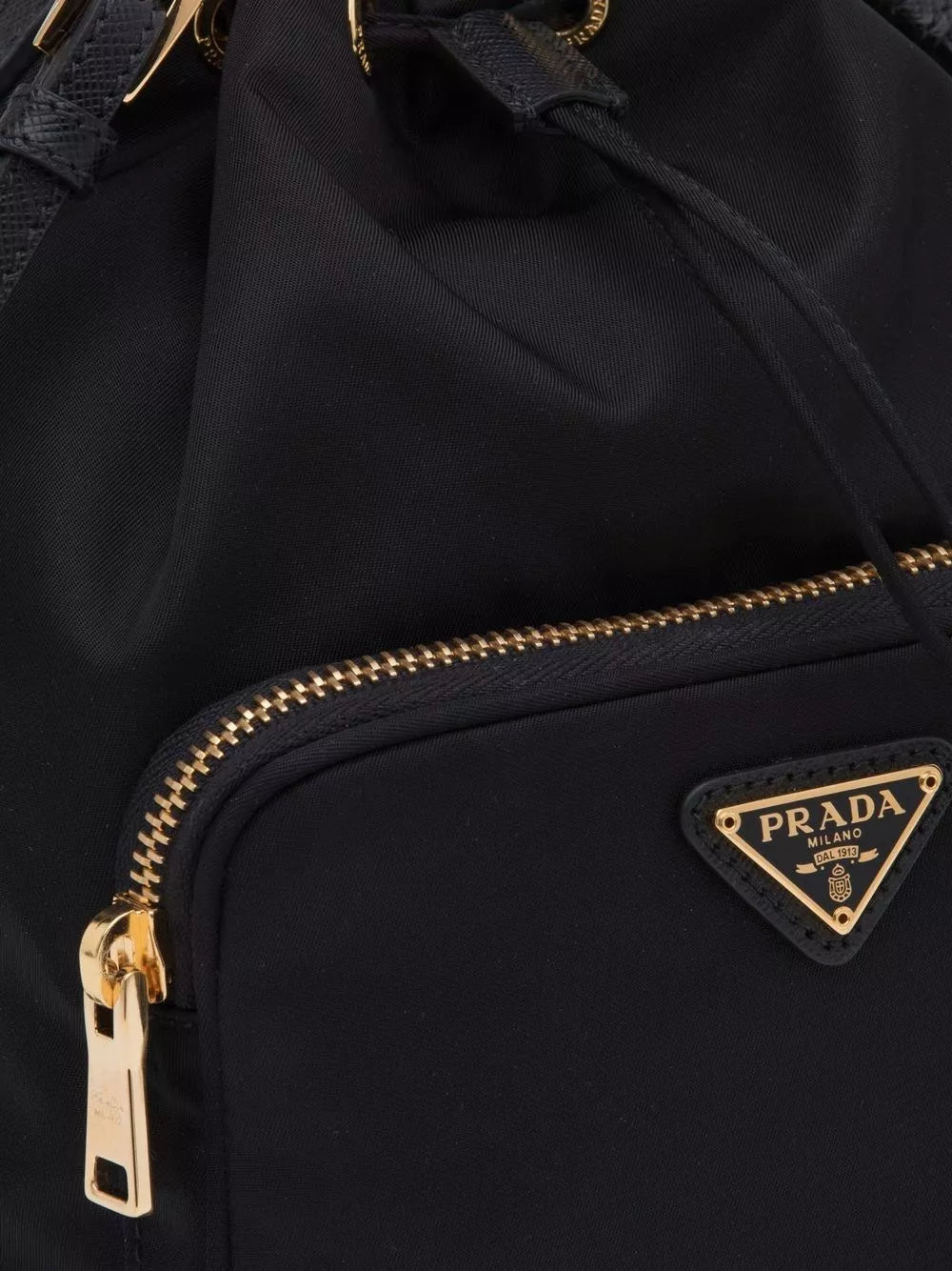 prada duet re-nylon bucket bag