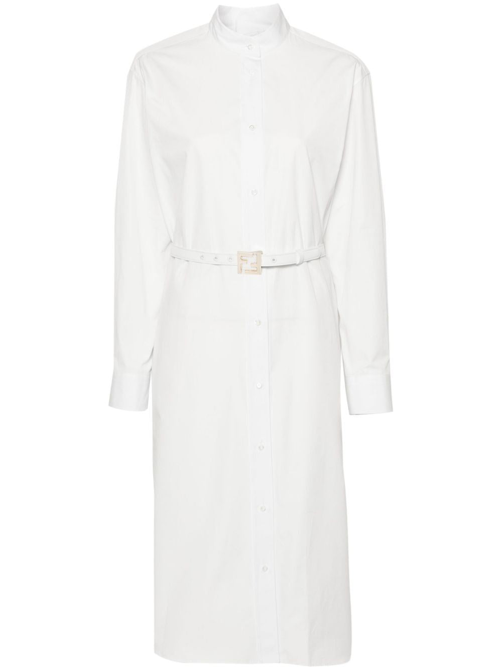 Fendi Shirt Dress With Mandarin Collar