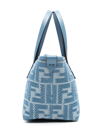 Fendi Denim-effect Ff Jacquard Roll Mini Bag – Modecraze Inc. Fendi Denim-effect Ff Jacquard Roll Mini Bag – Modecraze Inc.