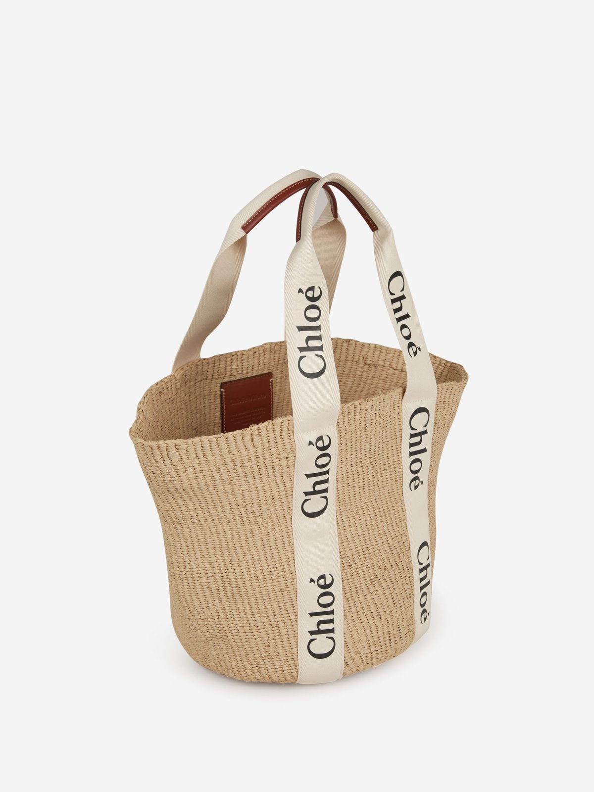 Woody Large Raffia Basket Tote