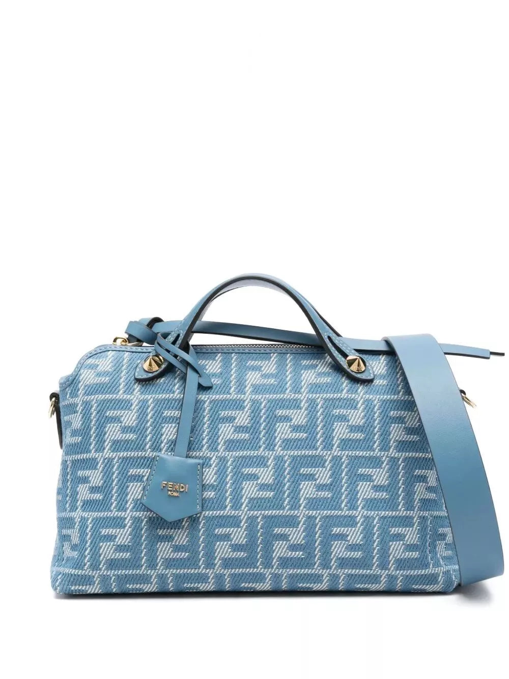 Fendi Denim-effect Ff Jacquard By The Way Soft Medium Bag