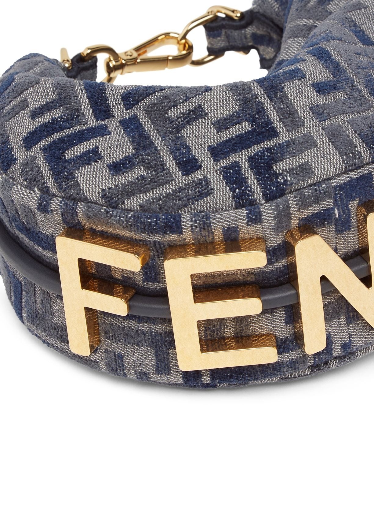 Fendigraphy FF Mini Denim Shoulder Bag