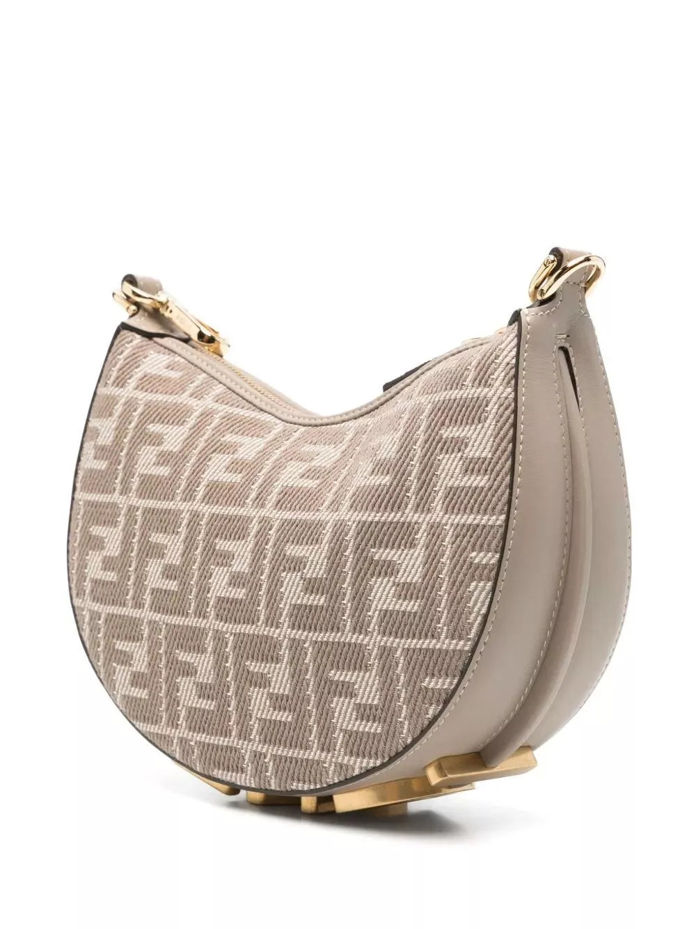 Fendigraphy FF Mini Denim Effect Jacquard Shoulder Bag