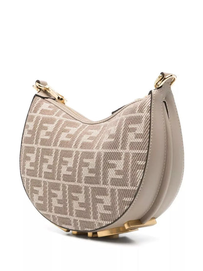 Fendigraphy FF Mini Denim Effect Jacquard Shoulder Bag