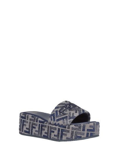 sunshine flatform slide in denim ff