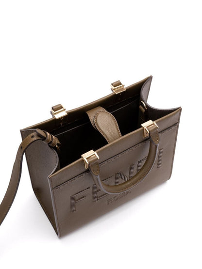 grained leather fendi sunshine small bag