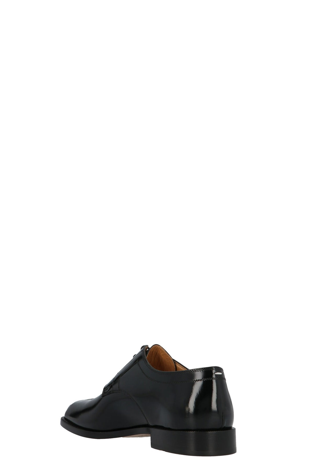 MAISON MARGIELA 40 black brushed leather tone on tone lace up
