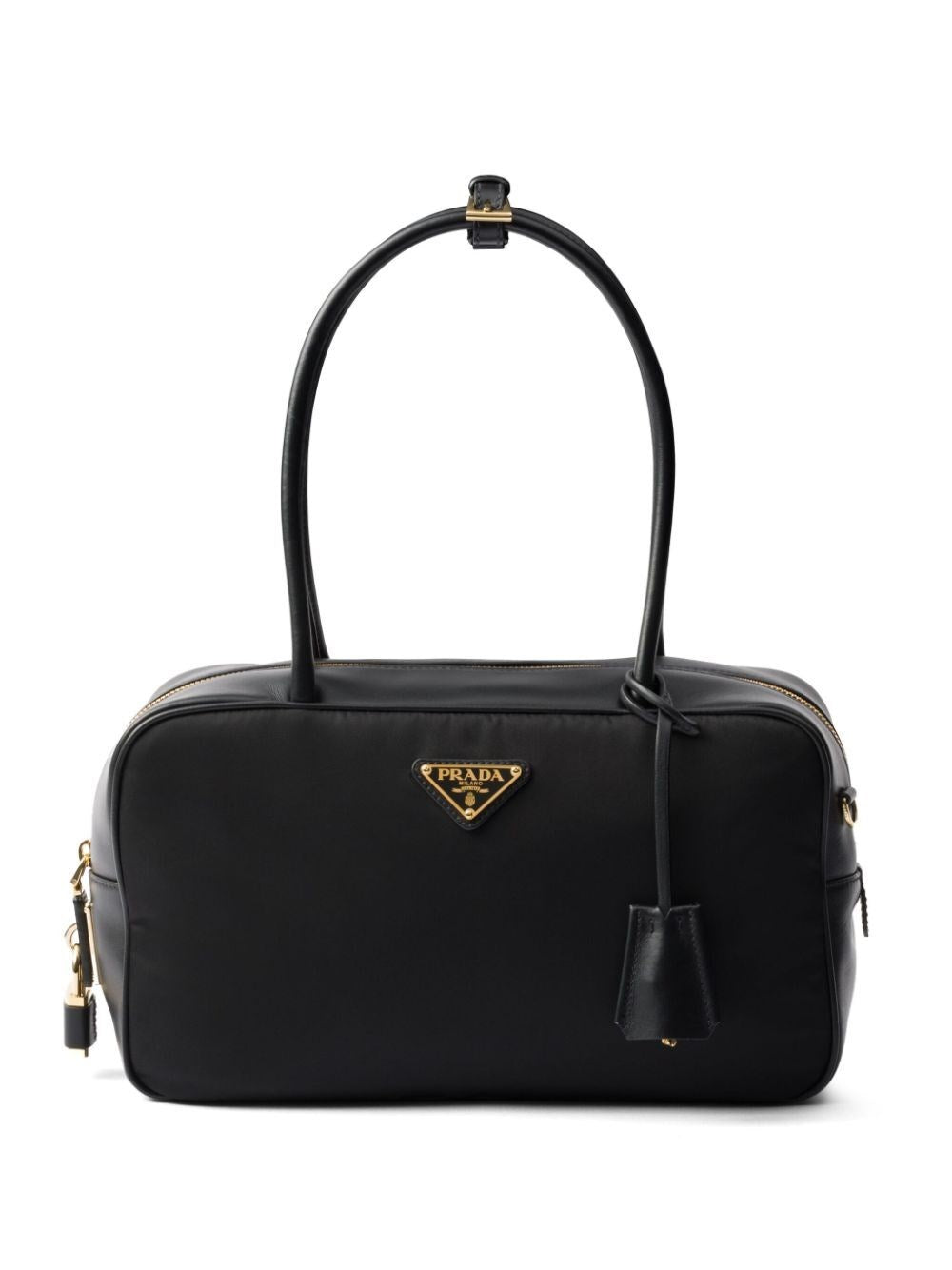 Prada Re-nylon And Leather Medium Top-handle Bag