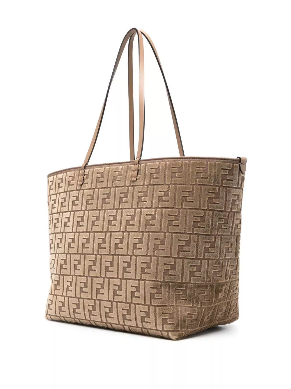 Fendi Roll Large Shopper Bag In Ff Jacquard Velvet Fendi Roll Large Shopper Bag In Ff Jacquard Velvet