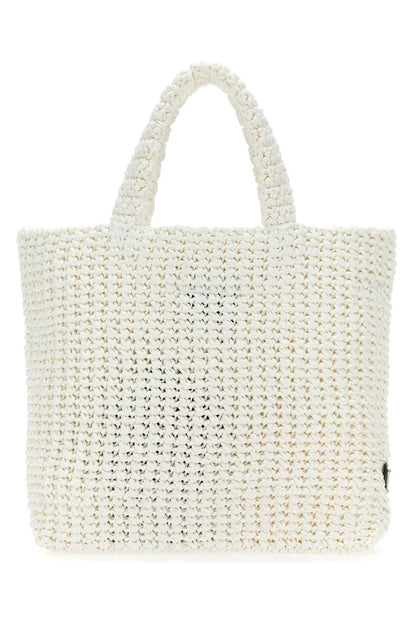 Logo Small Raffia Tote