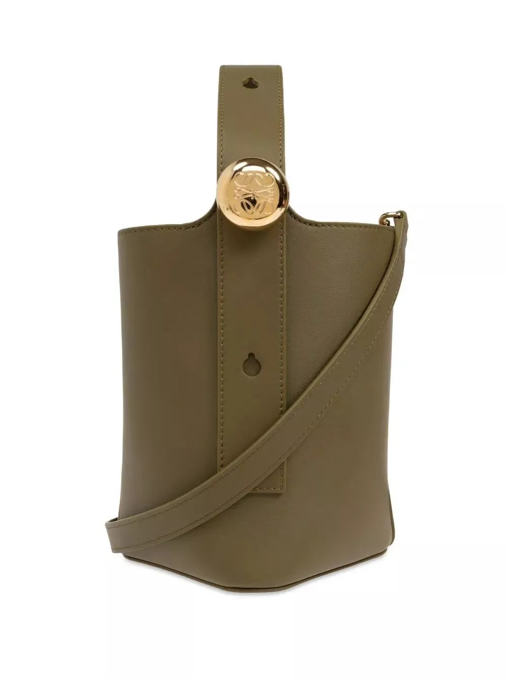 Loewe Smooth Leather Mini Pebble Bucket Bag