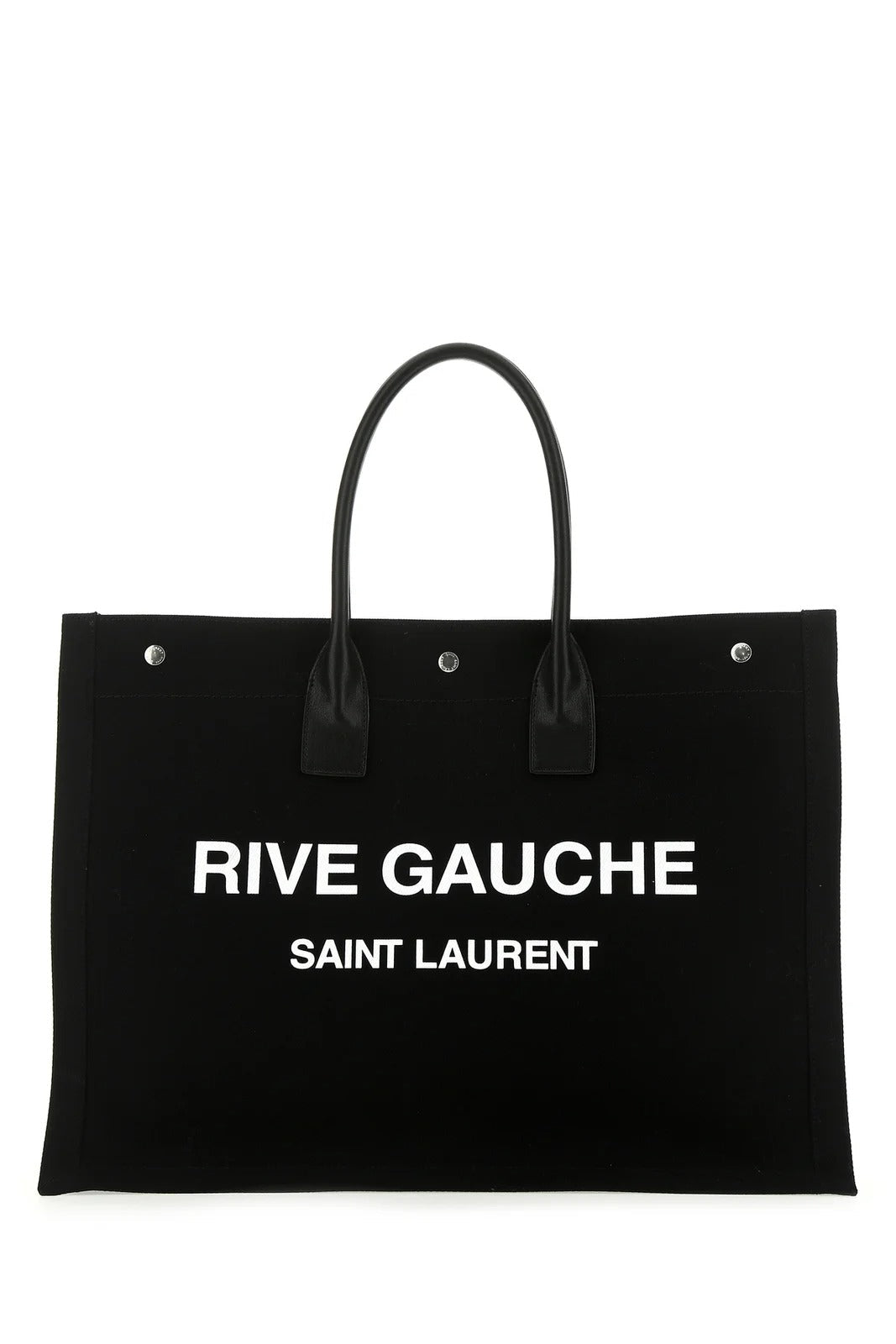 SAINT LAURENT Rive Gauche Black Canvas Tote