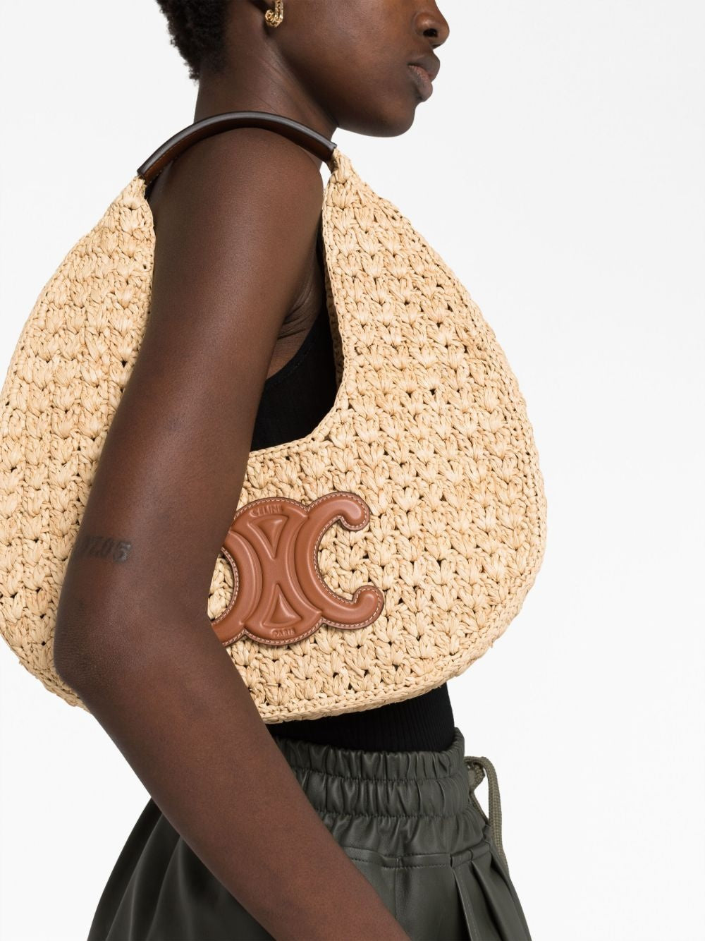 Classic Panier Hobo Raffia Shoulder Bag