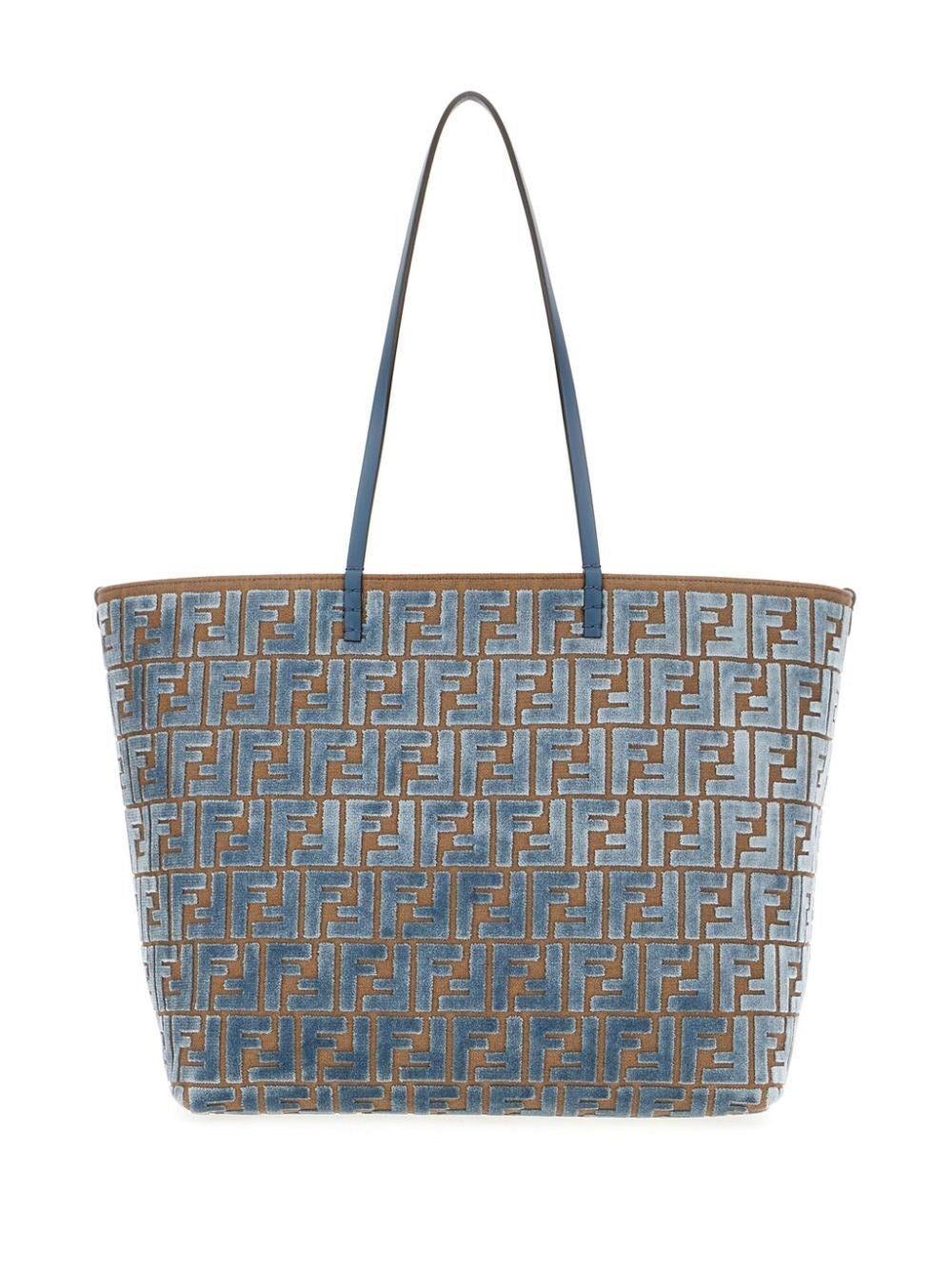 roll large shopper bag in ff jacquard velvet