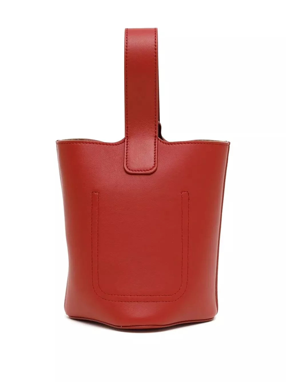 smooth leather mini pebble bucket bag