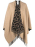 Reversible Wool and Cashmere Poncho