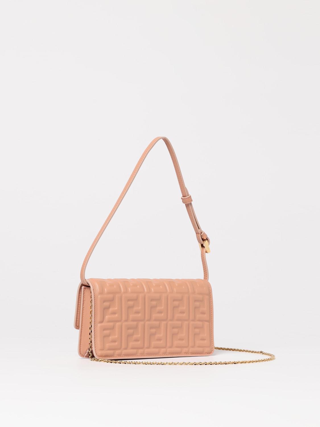 ff baguette leather shoulder bag