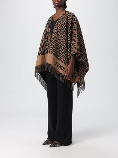 Wool and Cashmere FF Poncho