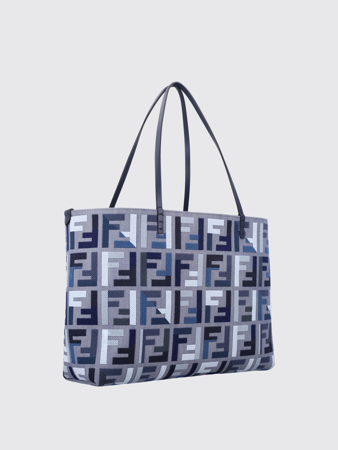 トートバッグ FENDI Woman Tote bags Gnawed Blue 8BH425 AUPJ F1SKL FENDI: Shoulder bag woman - Gnawed Blue | Fendi tote bags