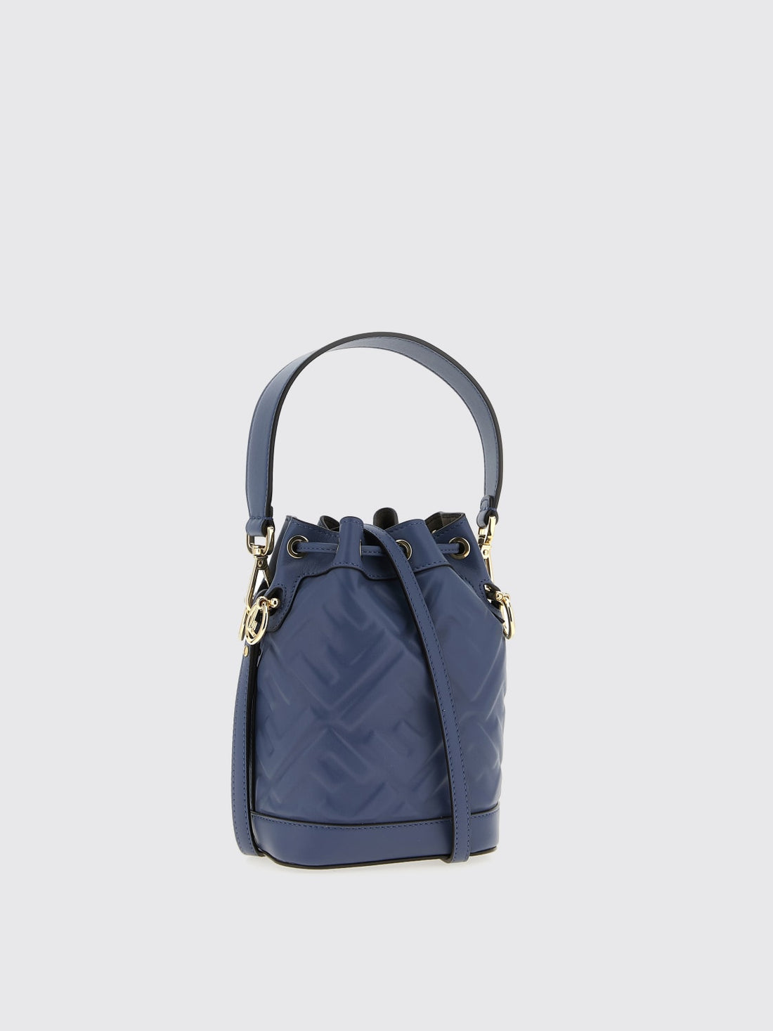 mon tresor ff leather bucket bag