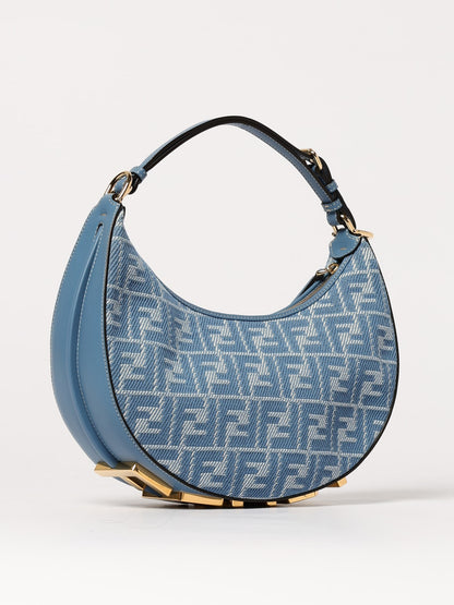 small ff fendigraphy denim shoulder bag