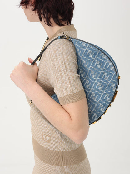 small ff fendigraphy denim shoulder bag