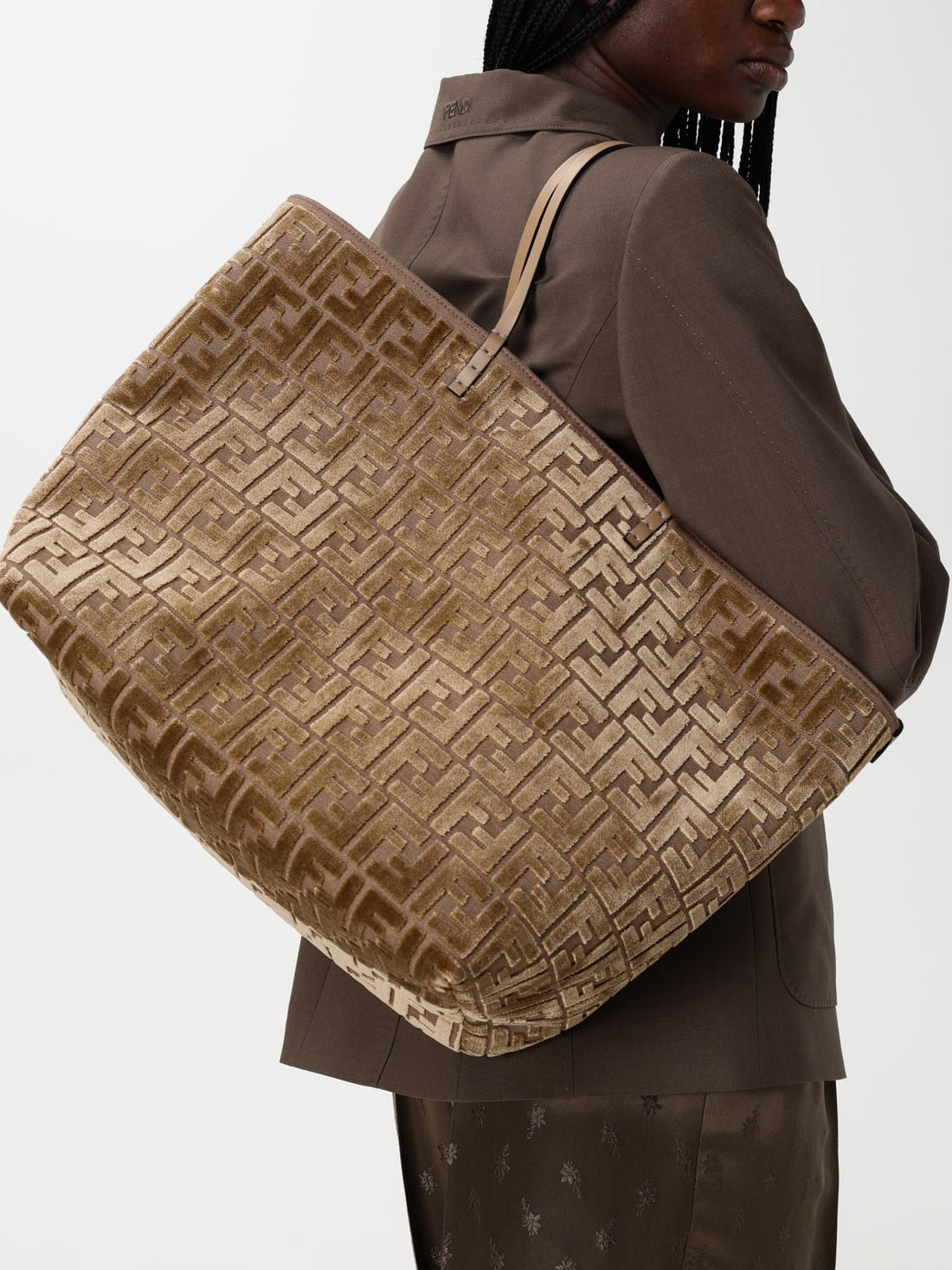 large roll ff jacquard tote bag