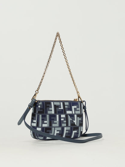 ff leather chain pouch bag