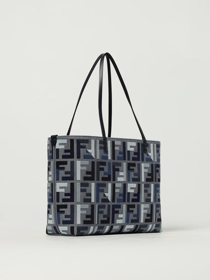 ff roll  denim medium tote bag