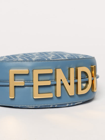 small ff fendigraphy denim shoulder bag