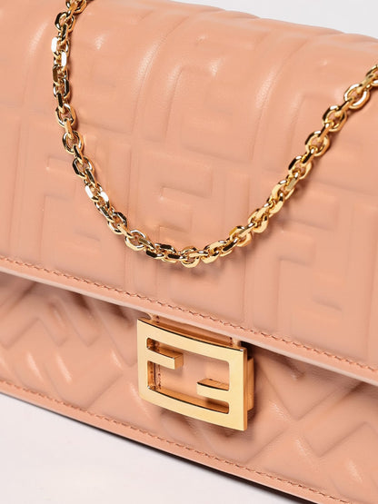 ff baguette leather shoulder bag