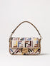 Fendi Fendi Baguette Canvas Handbag With Ff Jacquard Monogram