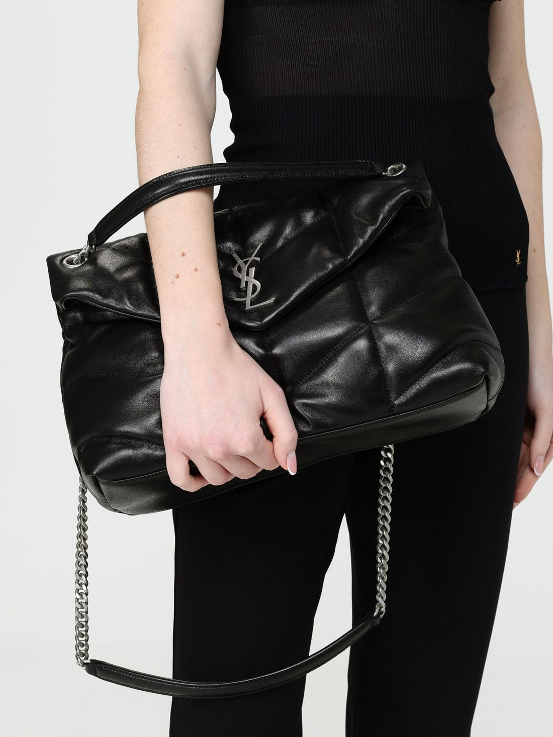 SAINT LAURENT OS puffer quilted leather bag