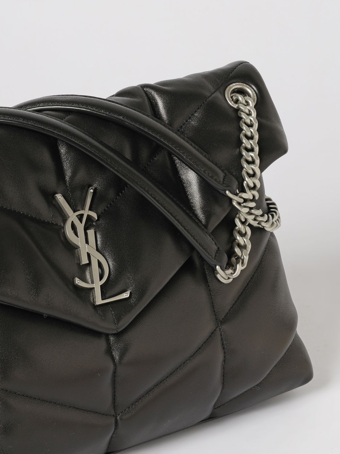 puffer quilted leather bag