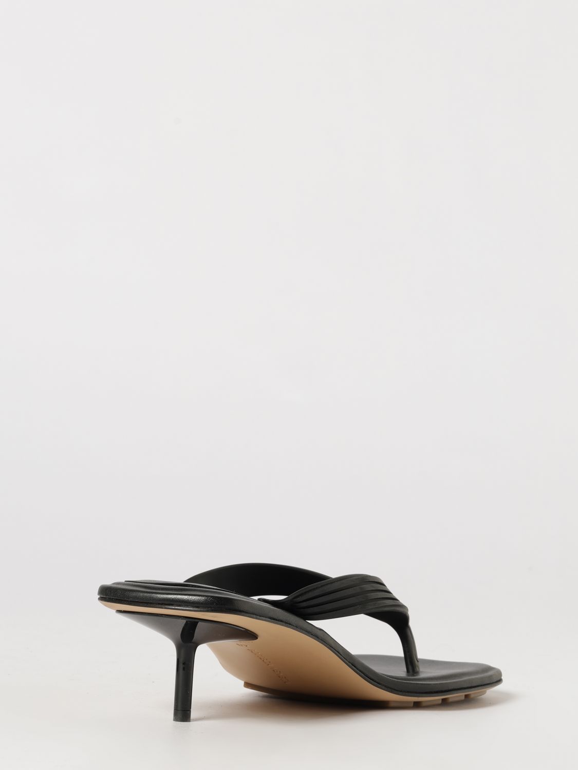 sampieri rubber thong sandals with medium stiletto heel
