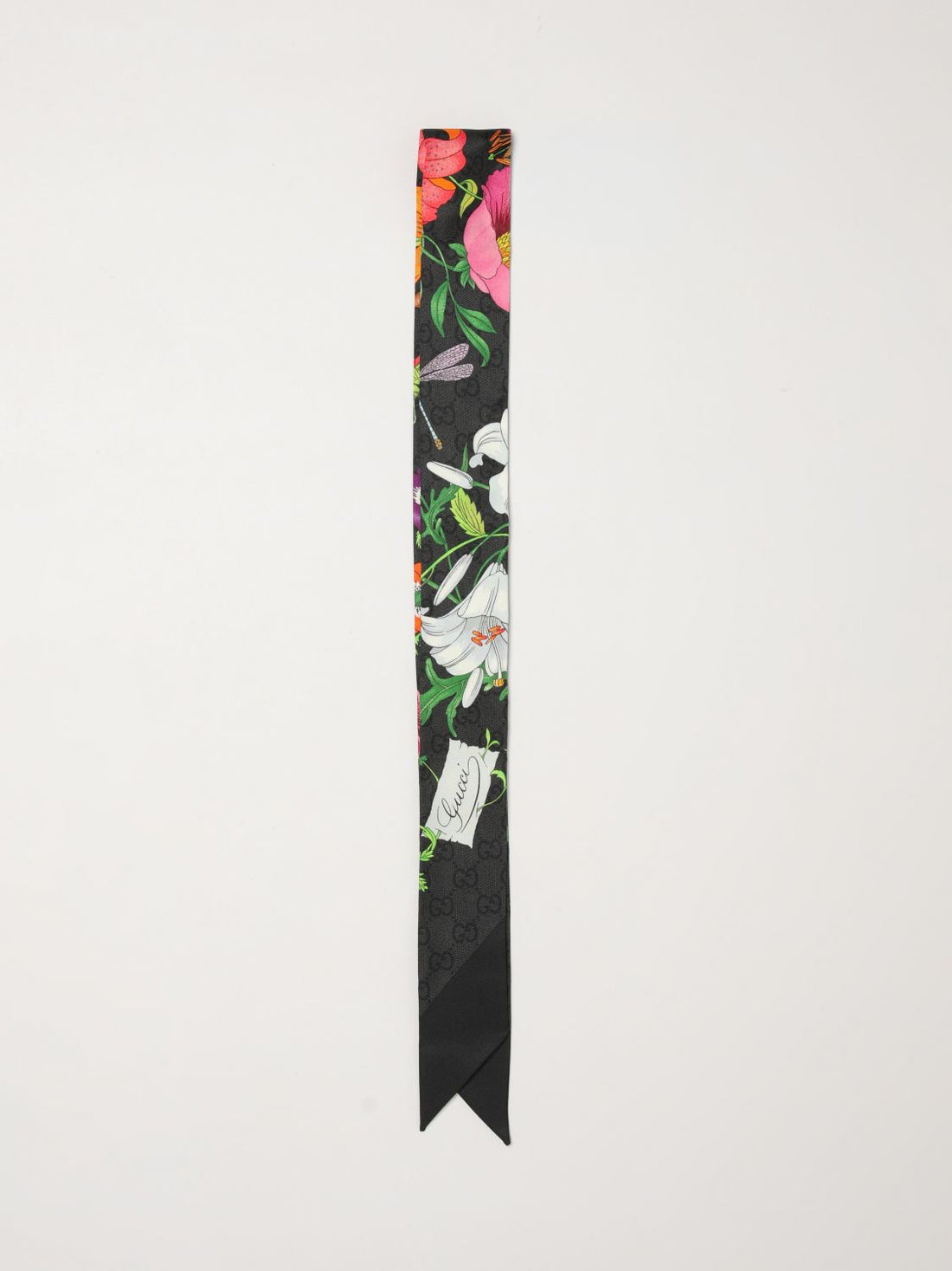 GUCCI OS floral print gg monogram silk bandeau