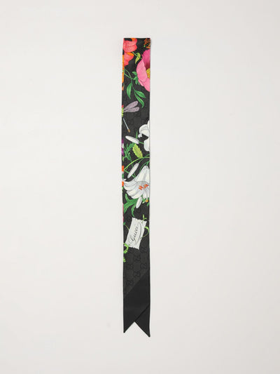 floral print gg monogram silk bandeau