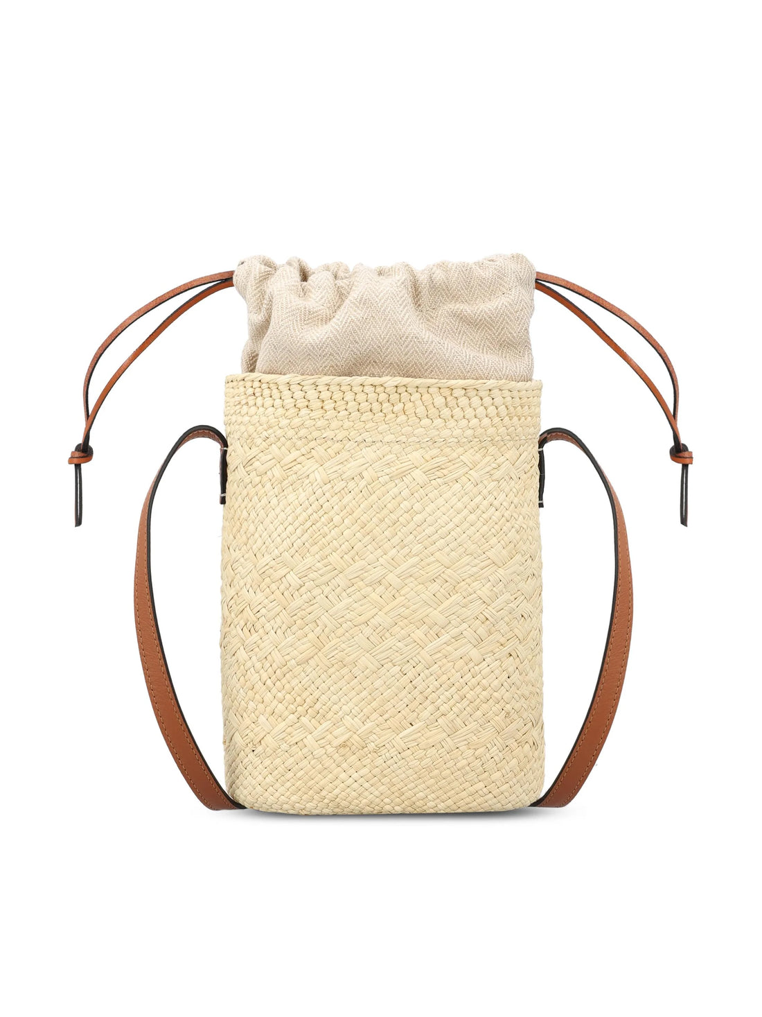 Square Pocket Anagram Raffia Bag