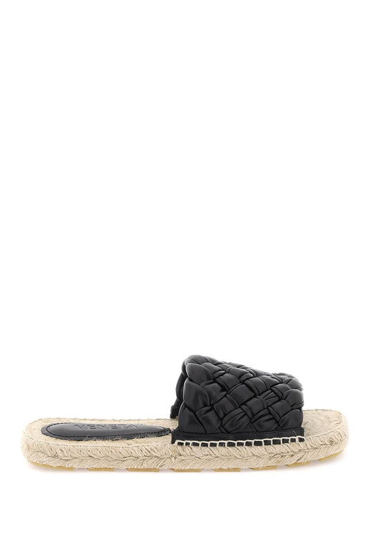 Bottega Veneta Leather And Raffia Jack Slides 