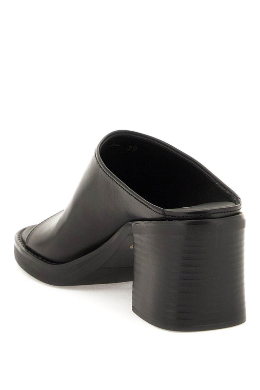 Leather Mules With Heel